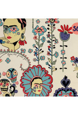 Alexander Henry Fabrics Folklorico, Ya No Estoy Sola in Tea, Fabric Half-Yards