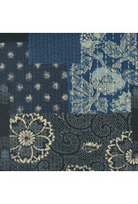 Moda Yukata, Boro in Neibi, Fabric Half-Yards