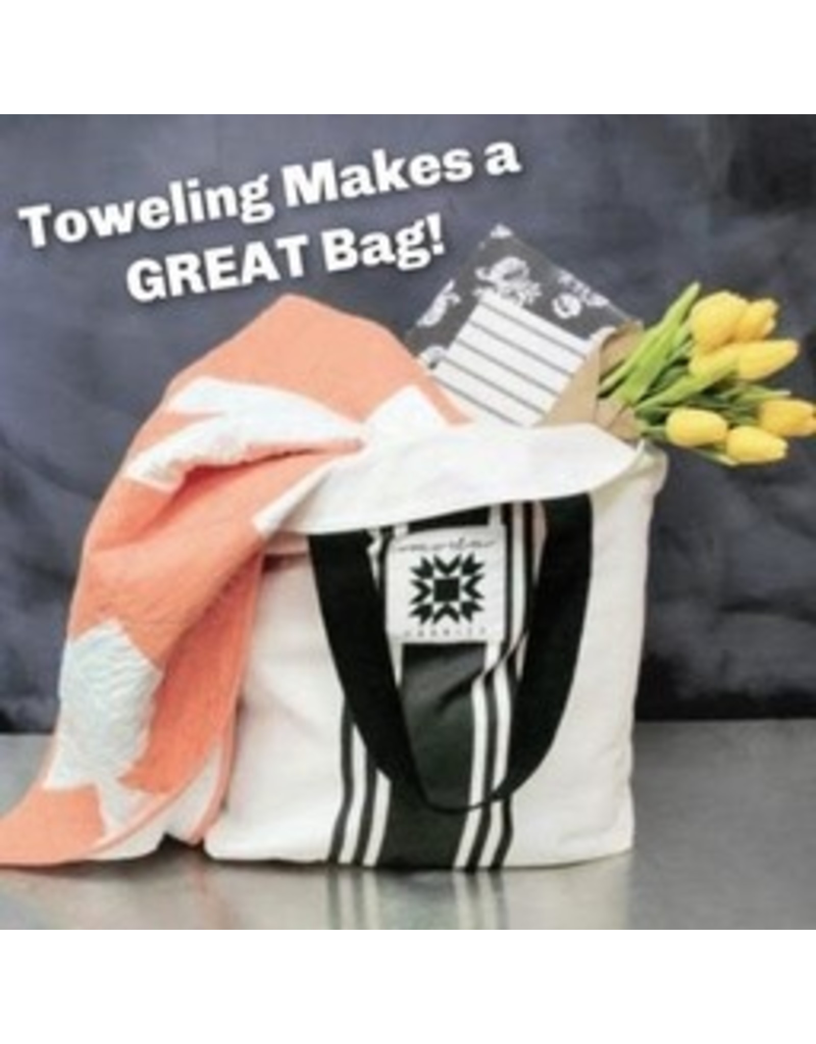 Moda Toweling 16" wide, Black, Sold by the Yard