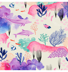 Sarah Watts Florida Volume 2, Underwater in Multi, Fabric Half-Yards