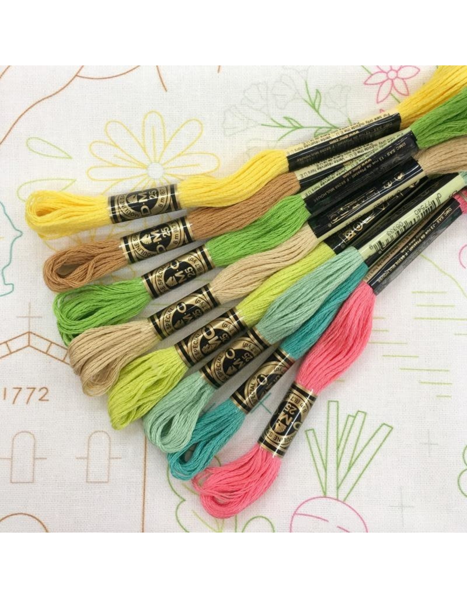 SLO City Embroidery Floss - Sets of Eight 8.75 yard skeins - Picking Daisies
