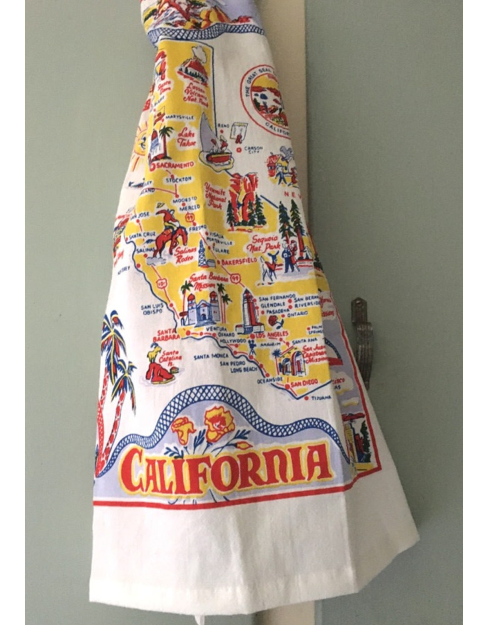 Red & White Kitchen Co. LAST ONE! Sunny California Flour Sack Towel 22” x 22”