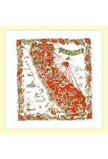 Red & White Kitchen Co. California Red+Green Flour Sack Towel 22” x 22”