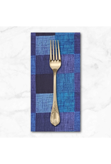 PD's Alexander Henry Collection Heath Check, Blue Tonal, Dinner Napkin