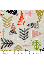 Alexander Henry Fabrics Christmas Time, Holiday Pines in Sand, Fabric Half-Yards