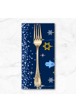 PD's Andover Collection Festival of Lights, Ornament Stripe in Navy, Dinner Napkin
