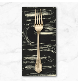 PD's Robert Kaufman Collection Brushy, Curves in Pepper, Dinner Napkin