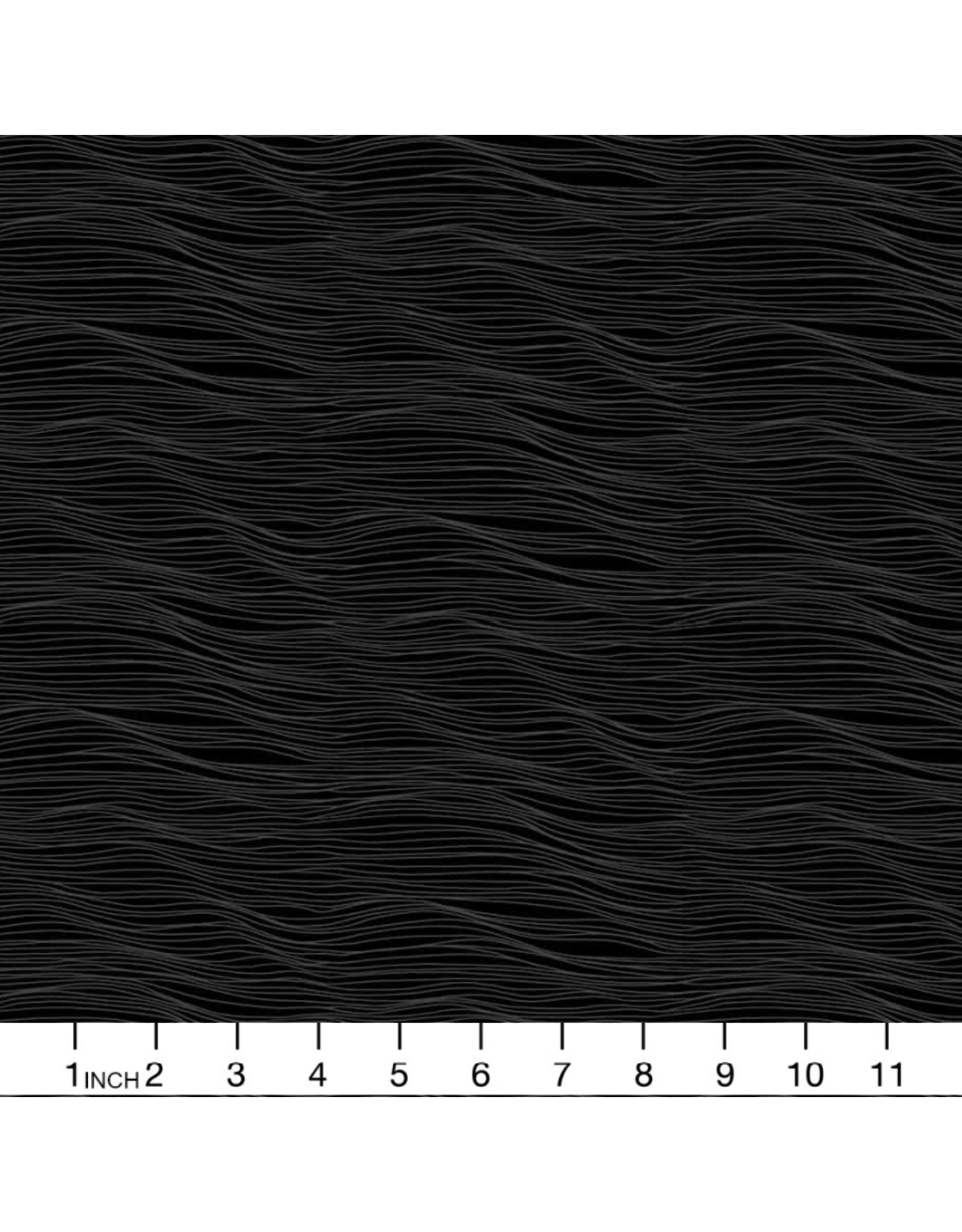 Figo Elements, Water in Black, Fabric Half-Yards