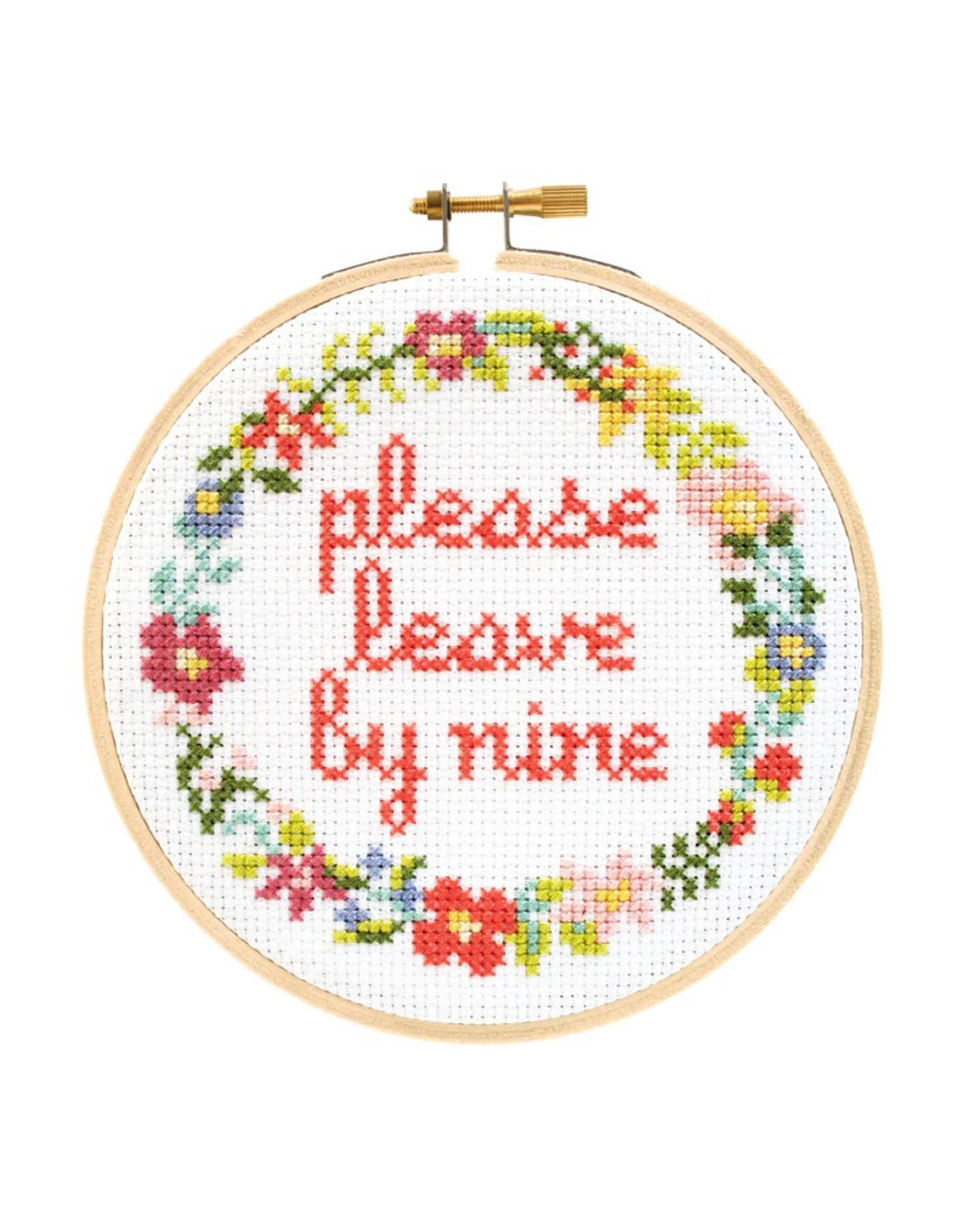 The Stranded Stitch Please Leave By Nine Cross Stitch Kit