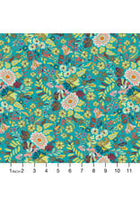 Figo Kindred Sketches, Kinfolk Floral in Dorothy, Fabric Half-Yards