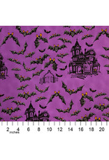 PD's Alexander Henry Collection Haunted House, Haunted House in Purple, Dinner Napkin