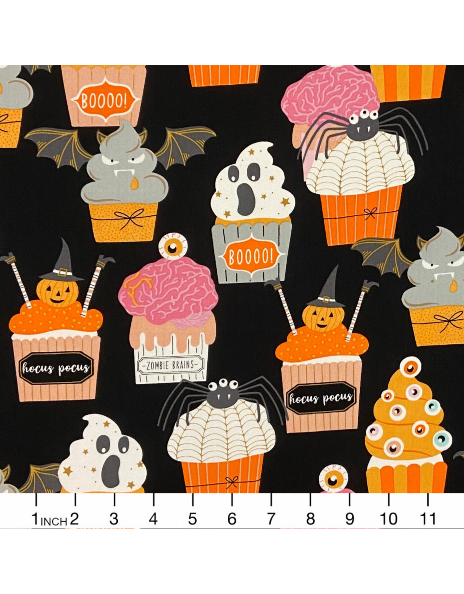 PD's Alexander Henry Collection Haunted House, Boo! Baking in Black, Dinner Napkin