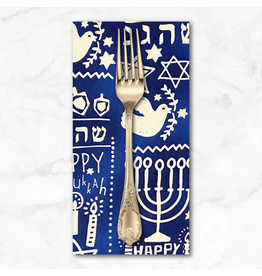 Christmas Collection Happy Hanukkah, 8 Days in Dark Blue, Dinner Napkin