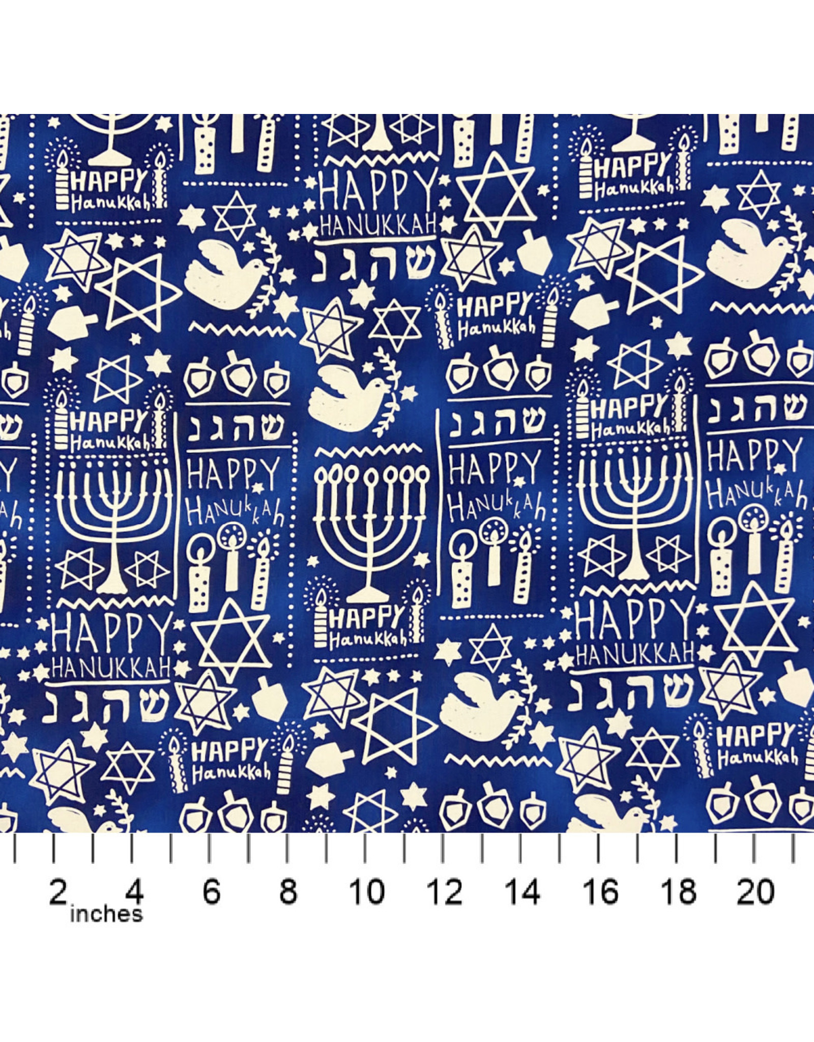 Christmas Collection Happy Hanukkah, 8 Days in Dark Blue, Dinner Napkin