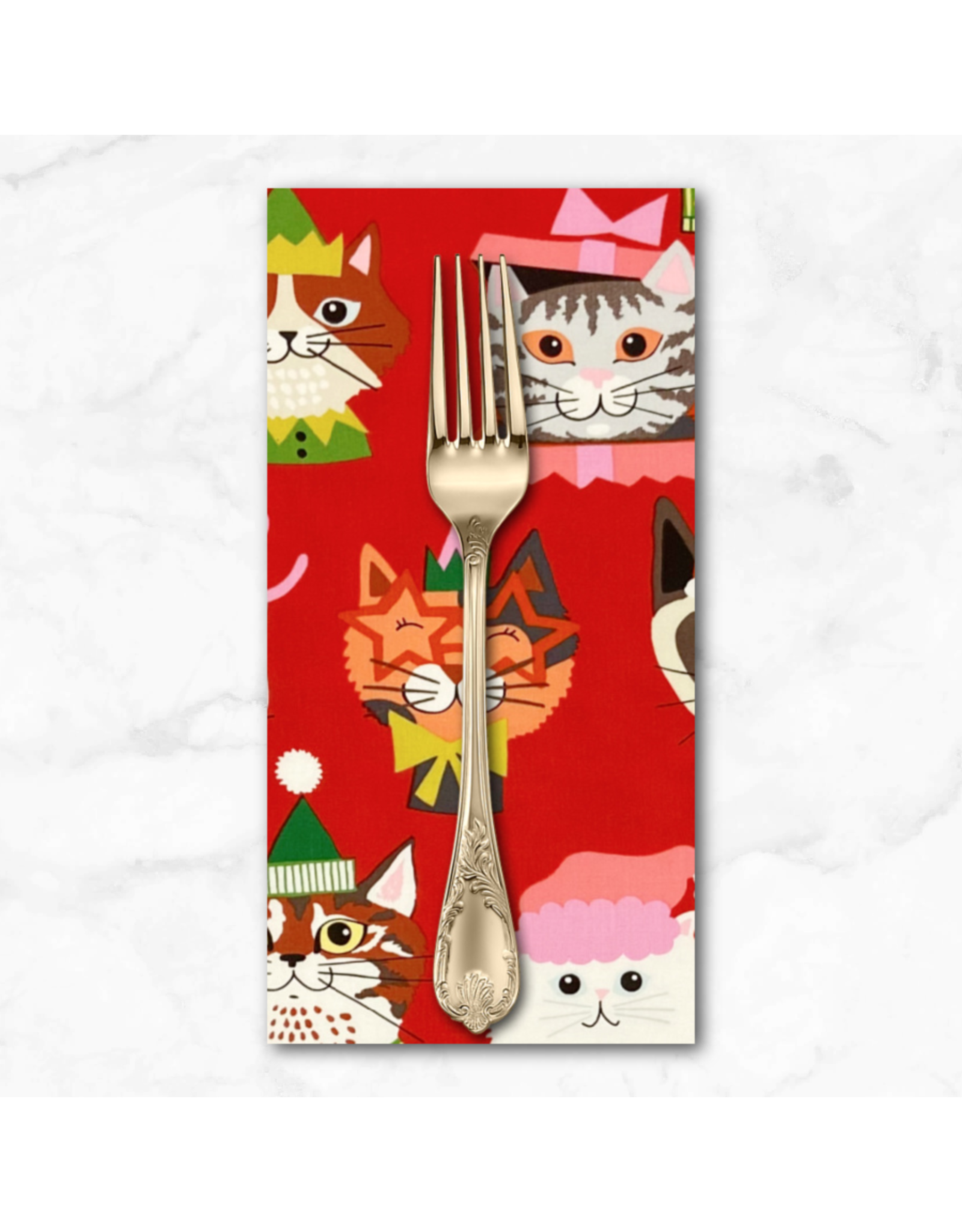 Christmas Collection Christmas Time, Kitty Christmas in Red, Dinner Napkin