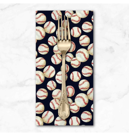 PD's Alexander Henry Collection Nicole’s Prints, Baseball in Navy, Dinner Napkin