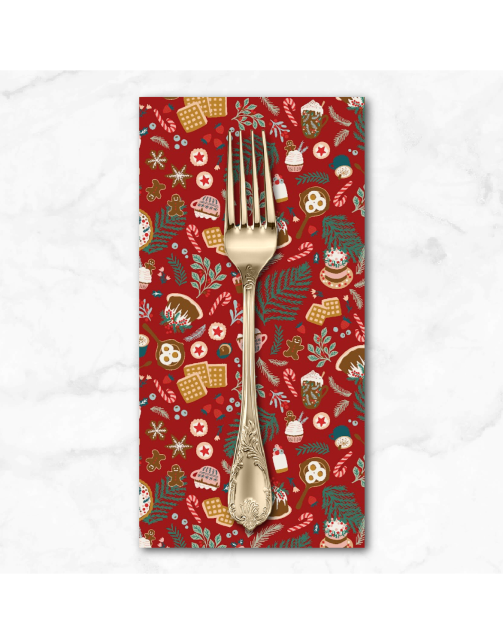 Christmas Collection Merry Memories, Christmas Feast in Deep Red, Dinner Napkin