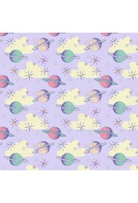 Paintbrush Studio Dreamy, Saturn in Purple, Fabric Half-Yards