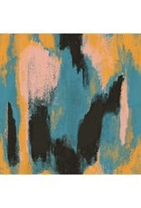 Paintbrush Studio Flow - Yellow and Teal, Fabric Half-Yards