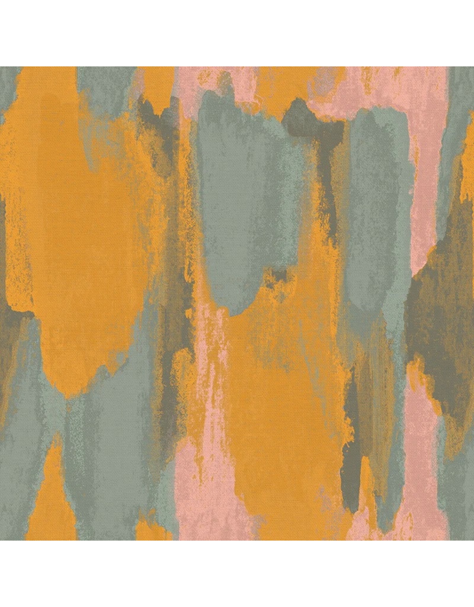 Paintbrush Studio Flow - Peach and Yellow, Fabric Half-Yards