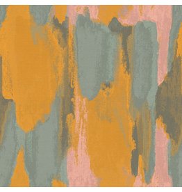 Paintbrush Studio Flow - Peach and Yellow, Fabric Half-Yards