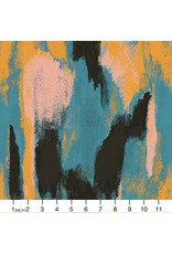 PD's Paintbrush Studio Collection Flow - Yellow and Teal, Dinner Napkin