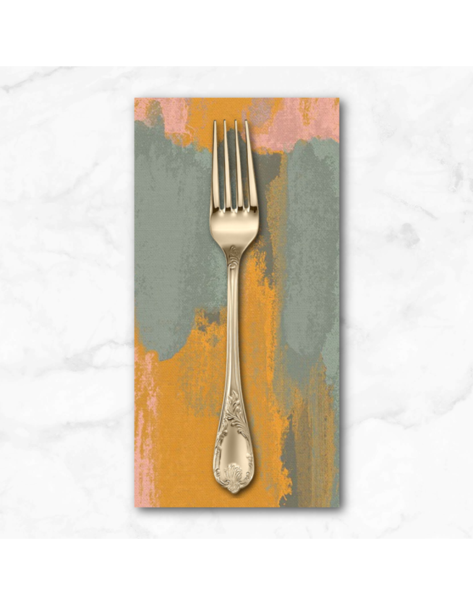 PD's Paintbrush Studio Collection Flow - Peach and Yellow, Dinner Napkin