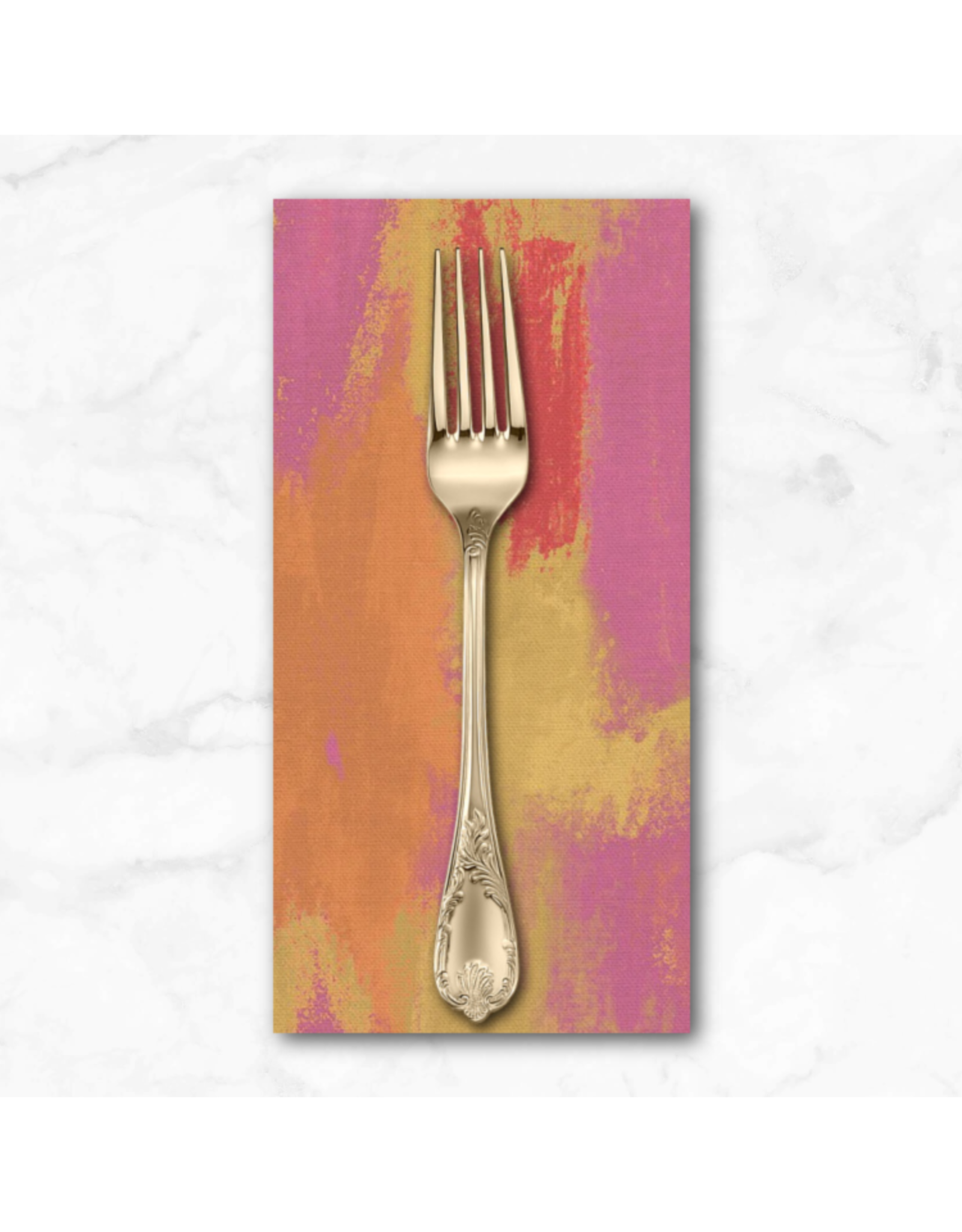 PD's Paintbrush Studio Collection Flow - Pink and Chartreuse, Dinner Napkin