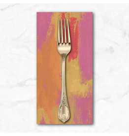 PD's Paintbrush Studio Collection Flow - Pink and Chartreuse, Dinner Napkin