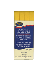 Wrights ON ORDER-Wrights Bias Tape, Extra Wide, Double Fold, Yellow 079