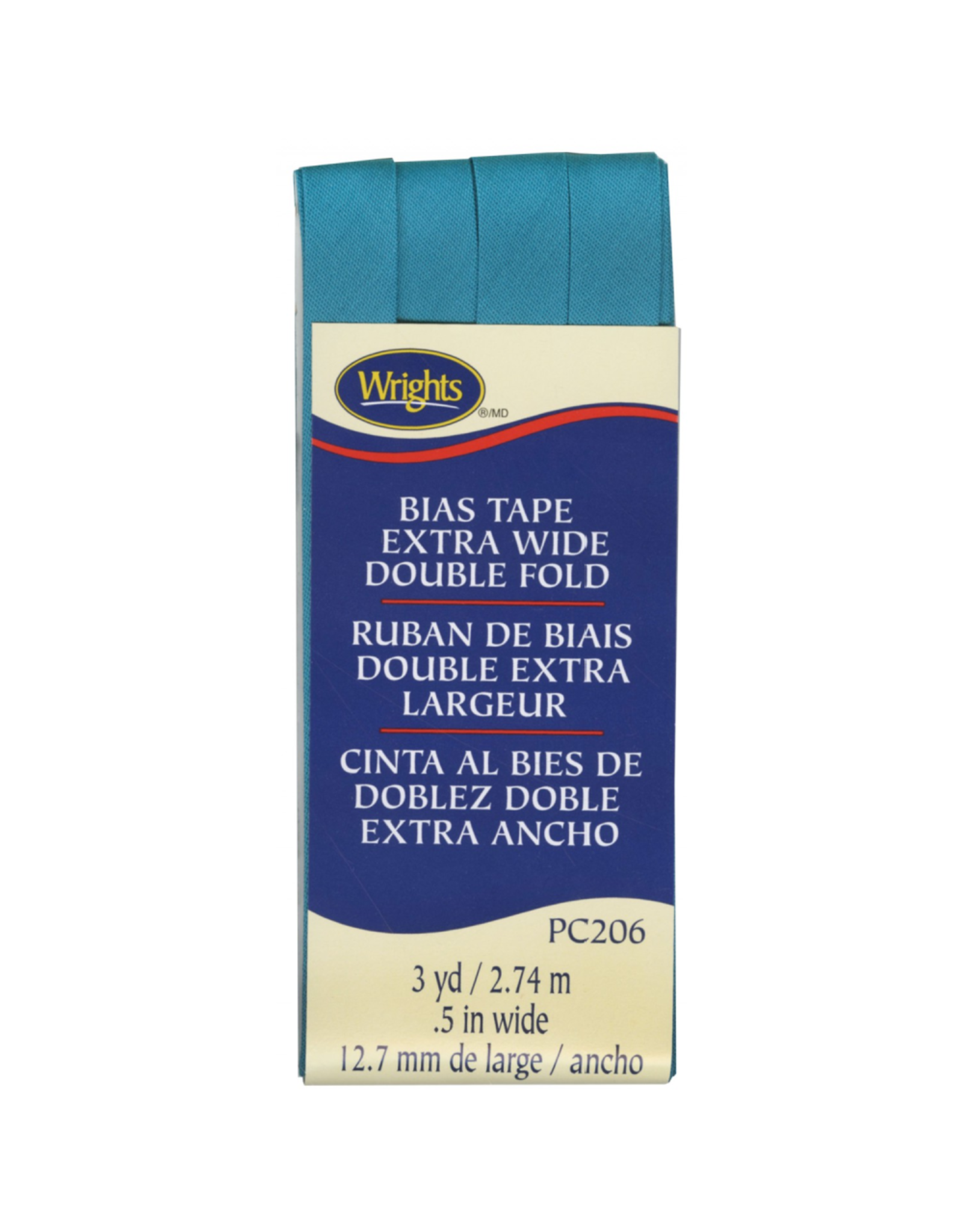 Wrights ON ORDER-Wrights Bias Tape, Extra Wide, Double Fold, Mediterranean 1242
