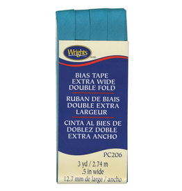 Wrights ON ORDER-Wrights Bias Tape, Extra Wide, Double Fold, Mediterranean 1242