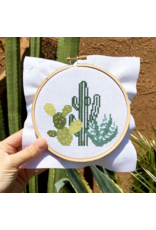 The Stranded Stitch Desert Cacti Cross Stitch Kit