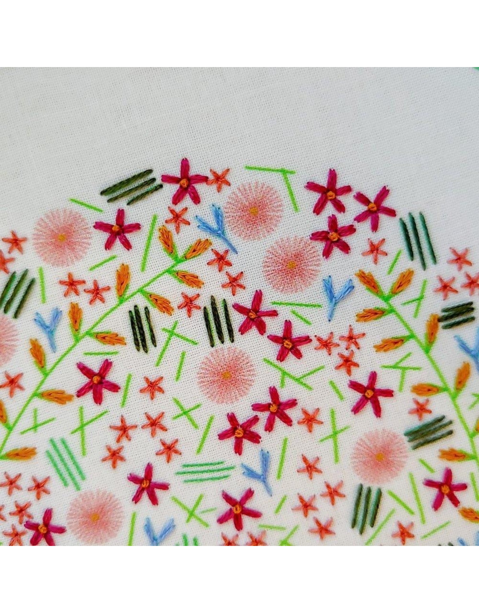 Wildflower and Bees Meadow Embroidery Fabric Pack