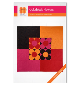 Hunter's Design Studio ON ORDER-Colorblock Flowers Quilt Pattern