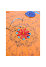 cozyblue Tangerine Mandala Embroidery Kit from cozyblue
