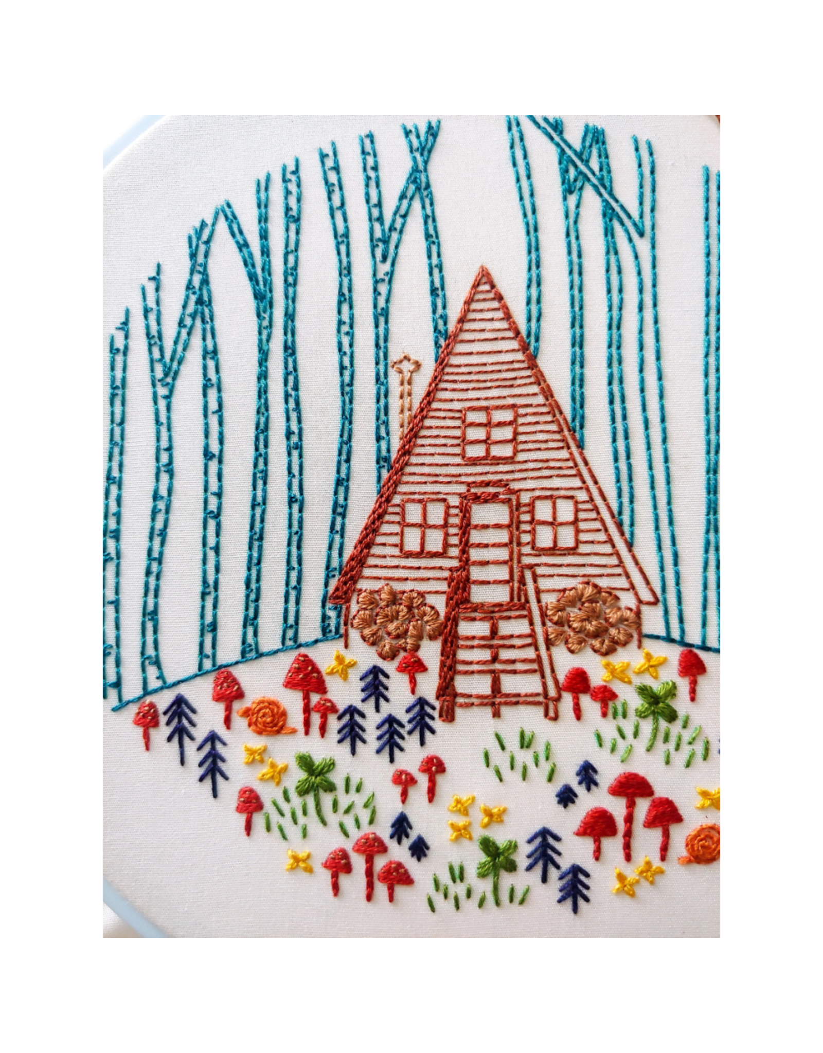 cozyblue Cozy Cabin Embroidery Kit from cozyblue