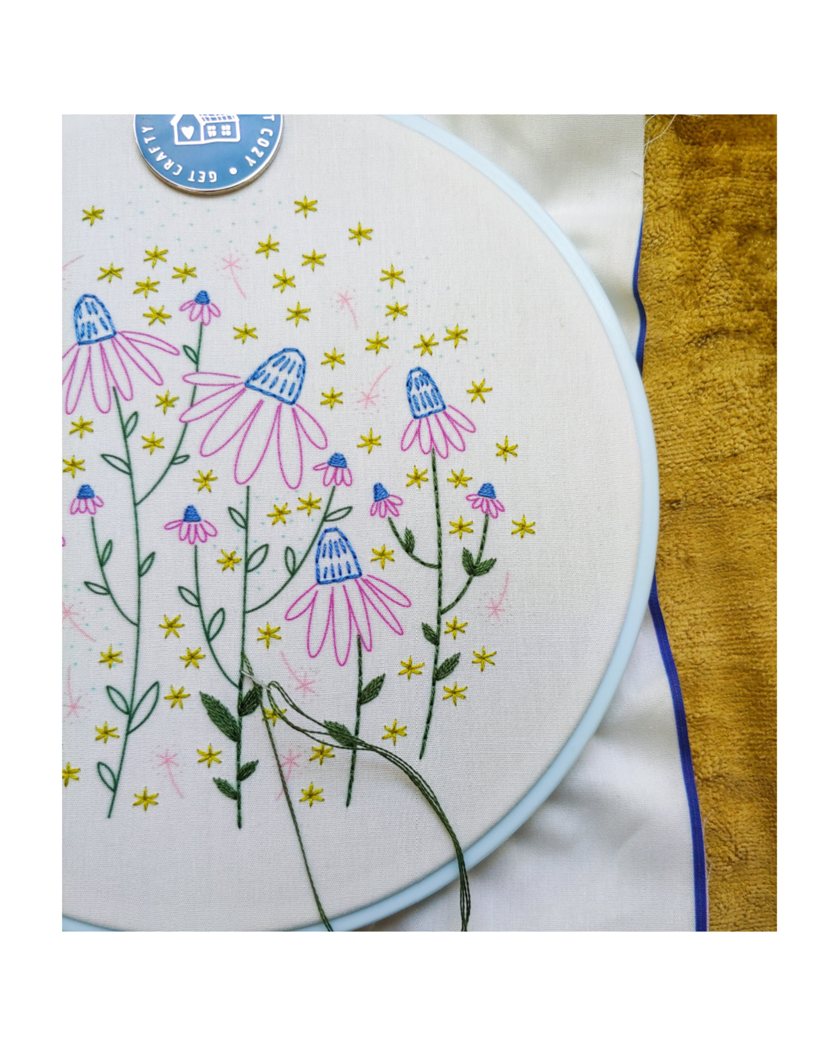 cozyblue *NEW* Coneflower Magic Embroidery Kit from cozyblue
