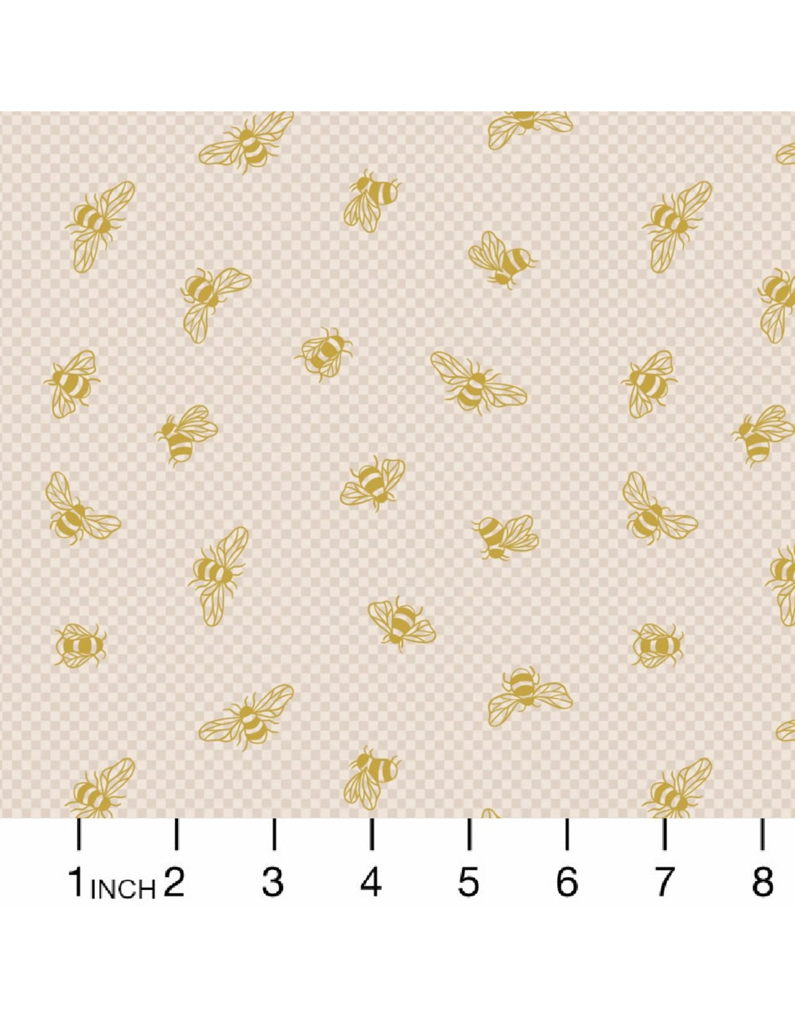 PD's Lewis & Irene Collection Honey Bee, Metallic Gold Bees on Dark Cream, Dinner Napkin