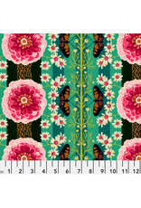 Anna Maria Cotton Lawn, Vivacious, Natural Order in Pine, Fabric Half-Yards