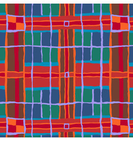 Brandon Mably Kaffe Collective, Checkmate in Brown, Fabric Half-Yards