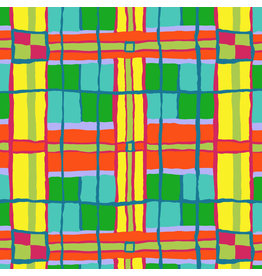Brandon Mably Kaffe Collective Fall 2022, Checkmate in Yellow, Fabric Half-Yards