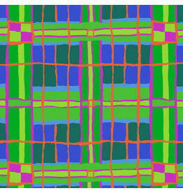 Brandon Mably Kaffe Collective, Checkmate in Green, Fabric Half-Yards
