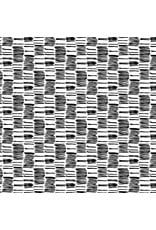 Andover Fabrics Century Black on White, Hatched Stripe, Fabric Half-Yards