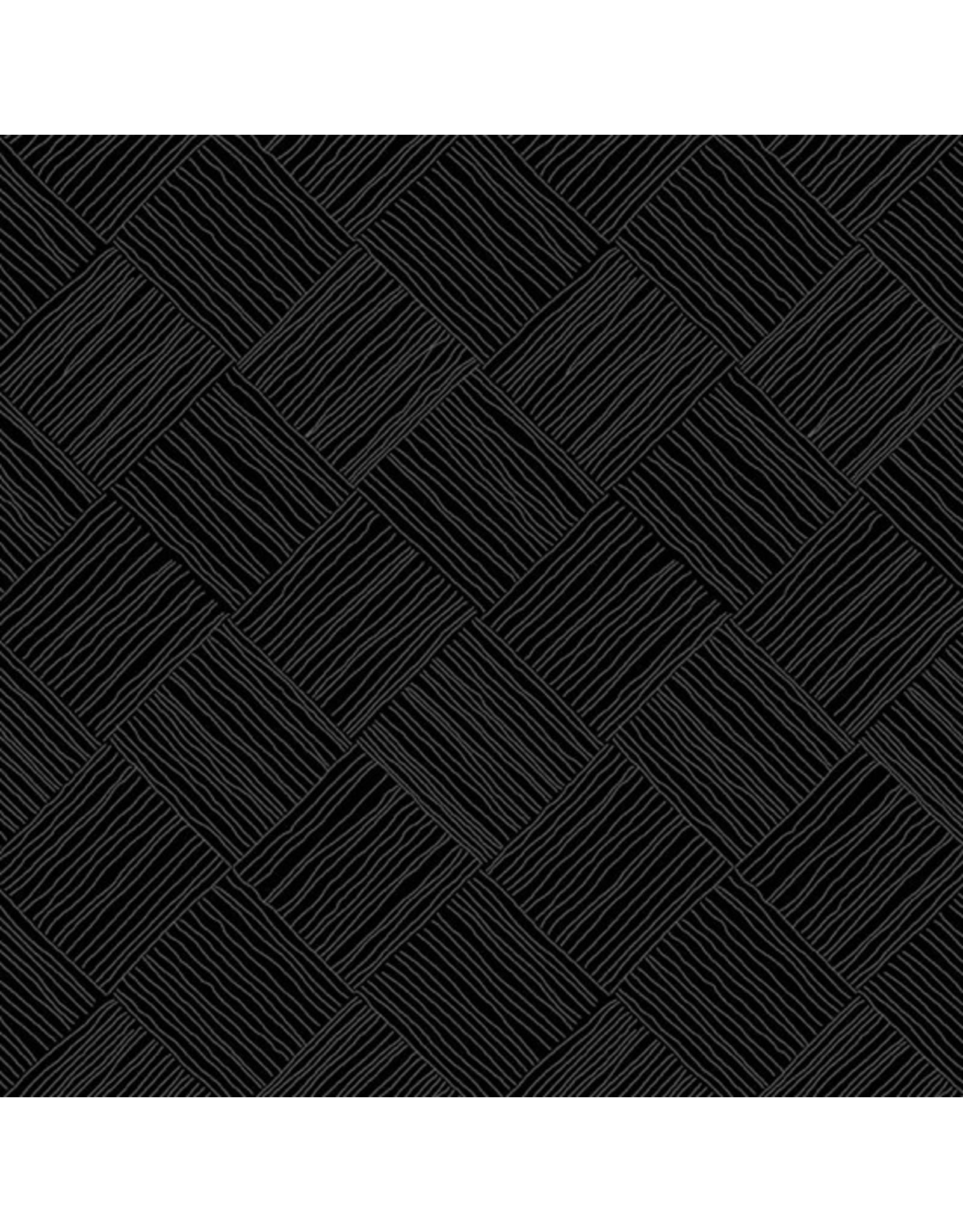 Andover Fabrics Century Black on Black, Bias Checkerboard, Fabric Half-Yards