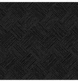 Andover Fabrics Century Black on Black, Bias Checkerboard, Fabric Half-Yards