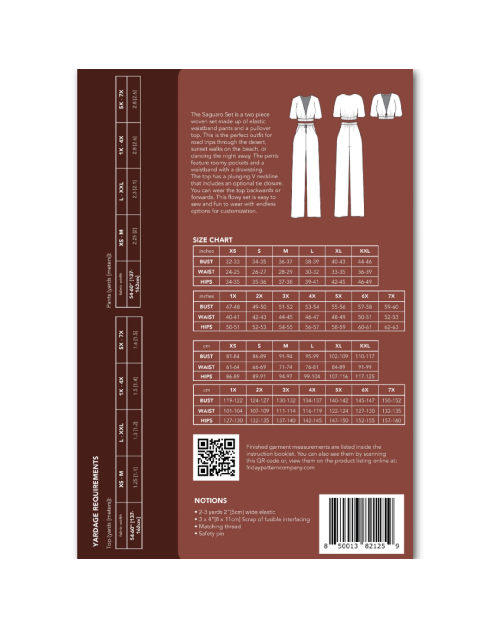 Friday Pattern Company The Saguaro Set Pattern