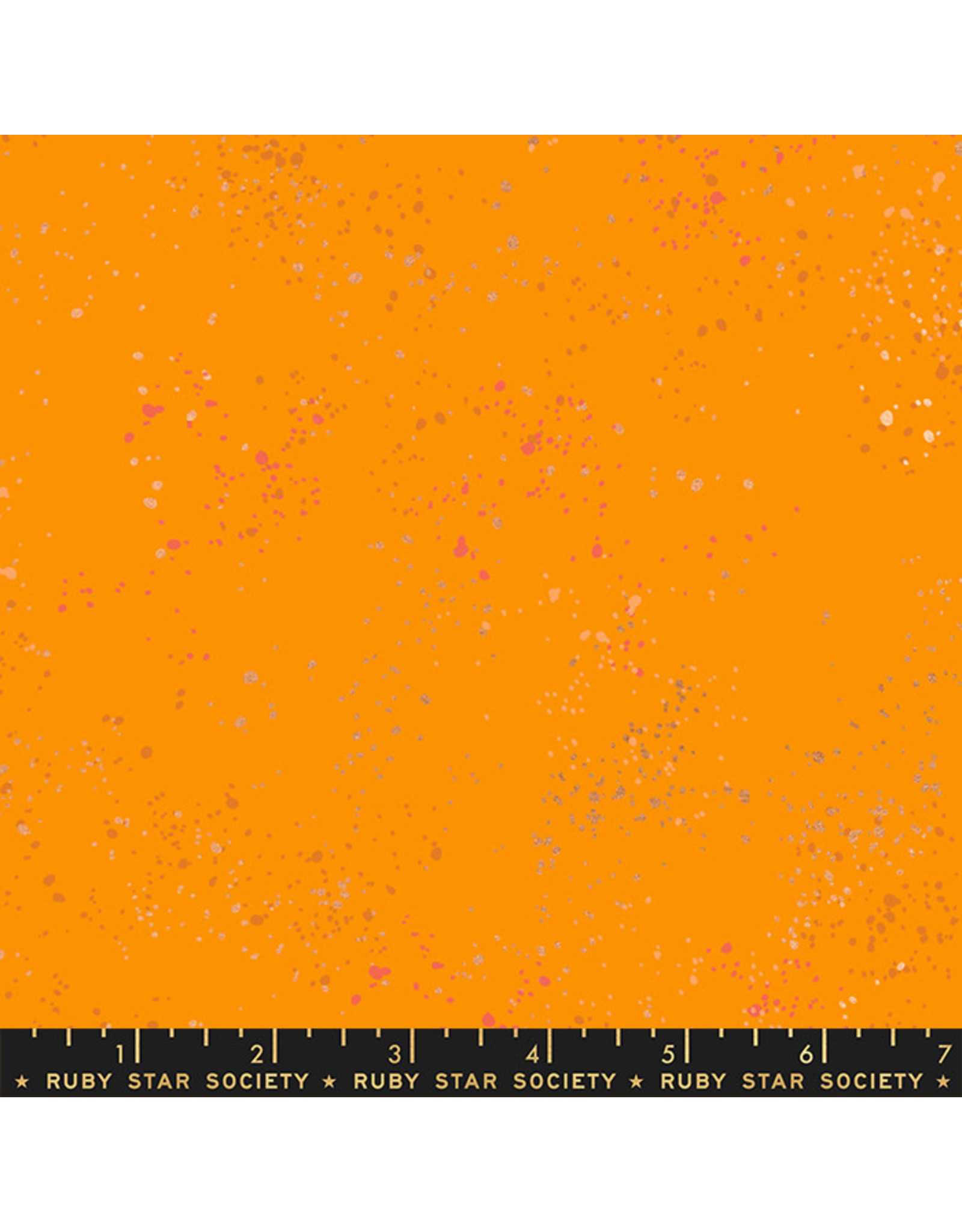 Rashida Coleman-Hale Speckled in Clementine, Fabric Half-Yards