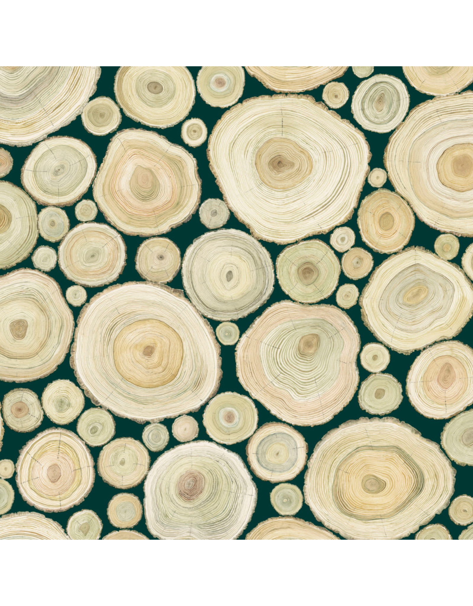 Free Spirit Woodland Blooms, Alnwick Logs in Forest, Fabric Half-Yards