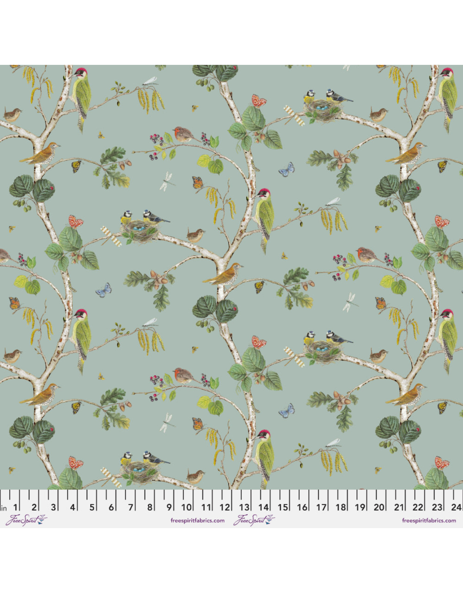 PD'S Free Spirit Collection Woodland Blooms, Woodland Chorus in Sky, Dinner Napkin